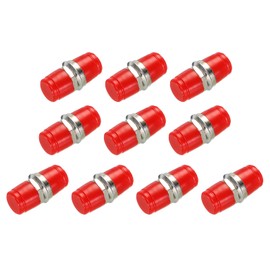 sourcing map Fiber Optical Coupler FC to FC UPC Round Flange, Single Mode Simplex Adapter, FC-FC UPC, for Network Internet Connector, 10pcs