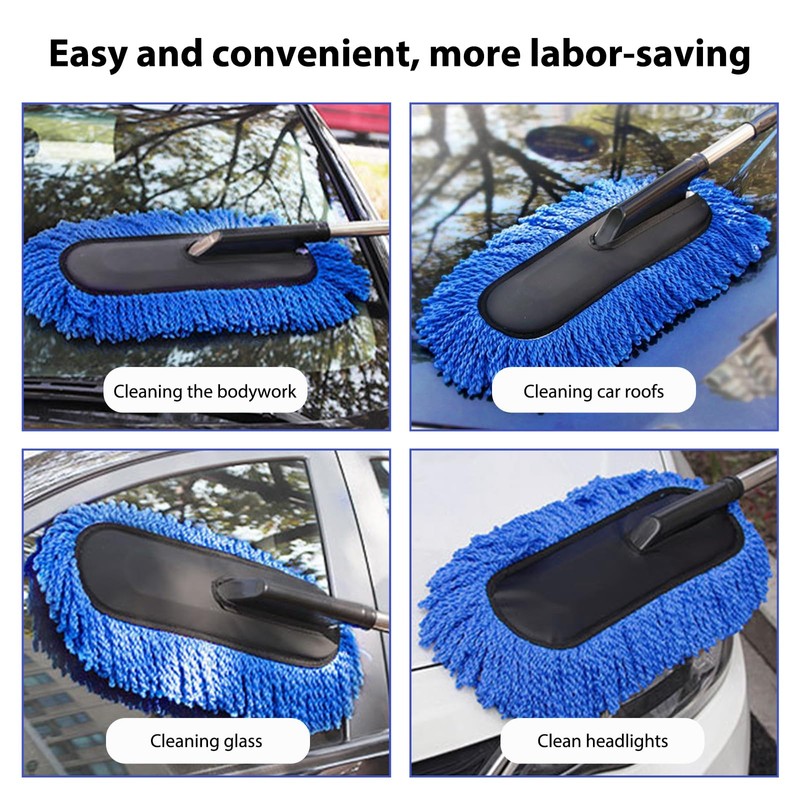 BWBWND 2 PCS Microfiber Car Dusters, Scratch Free Auto Exterior