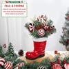 Arborus Christmas Table Decorations 12.9" Santa Boot Christmas Ornament with