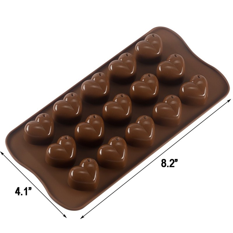 Silicone Heart Chocolate Mold, Candy Molds for Party, Wedding, Jelly,