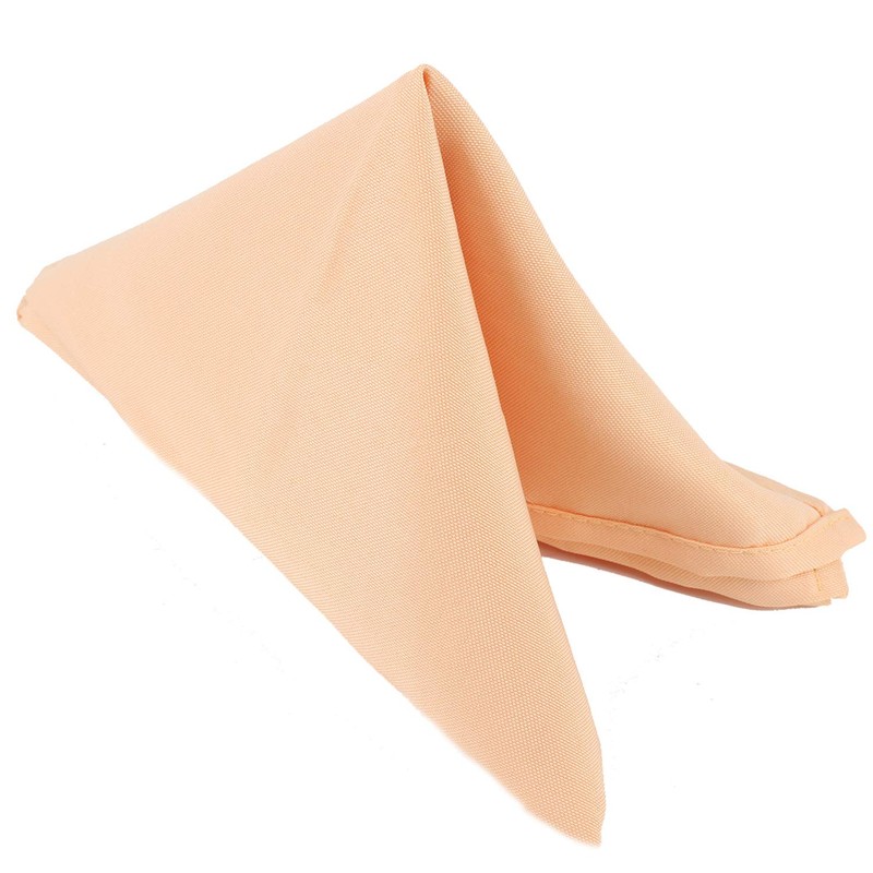 WedDecor 20 Inch Peach Cotton Polyester Table Napkin for Home,