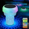 Solar Pool Chlorine Floater with 4 Light Modes,Remote Control Floating