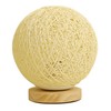 LED Bedside Table Lamp Dimmable 3W Creative USB Rattan Ball