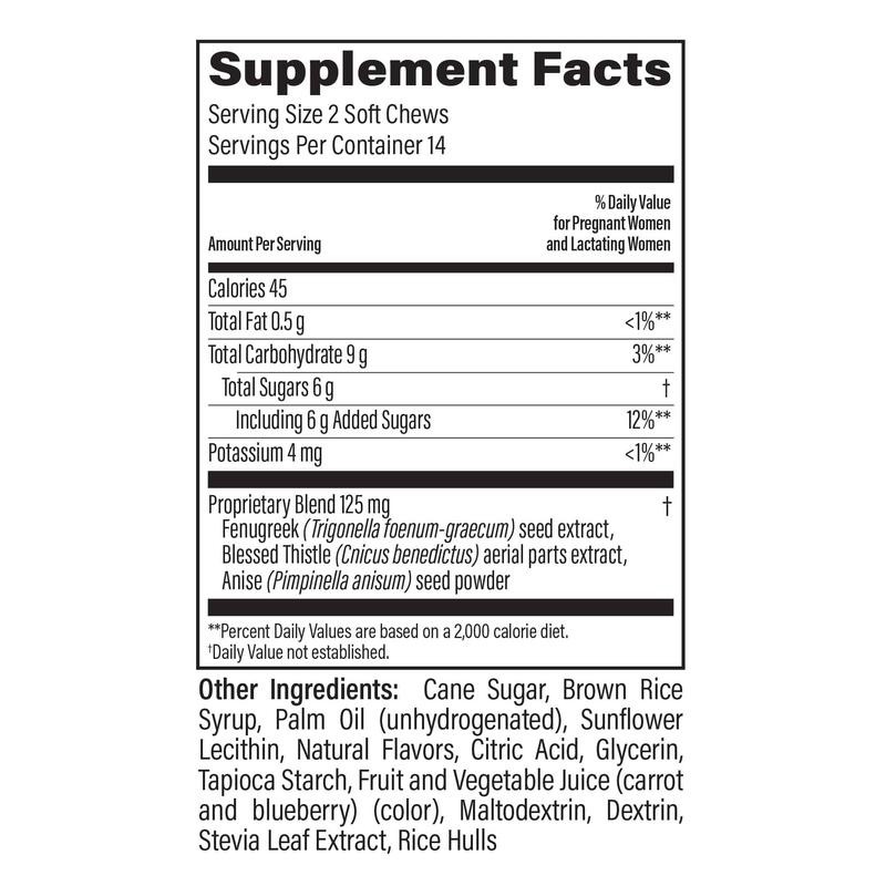 Milkflow® Breastfeeding Soft Chews, Berry Flavor, 28 Ct