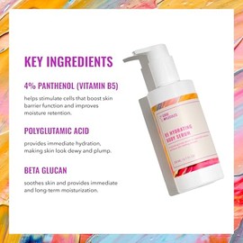 Good Molecules B5 Hydrating Body Serum 200ml/6.7oz - Moisturizing Serum with B5 Panthenol, Polygutamic Acid, and Beta Glucan - Hydrating, Soothing, Anti-aging Moisturizer, Skin Care for Body