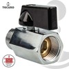 tecuro Mini Ball Valve 1/2 Inch, Female x Male Thread,