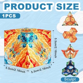 Infinity Cube Magnetic Cube - 3D Anti-Stress Toy for Children from 8 Years & Adults, IQ Learning Game with Magnets, Travel Size 55 x 55 mm (Xiangyun)