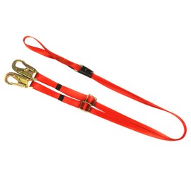 Fusion Y Legged Lanyard with Double Locking Snap Hook, Red/Gold