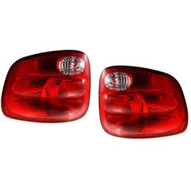 Wholesale Parts Fits 00-03 Ford F150 Flareside / 04 Ford F150 Heritage Flareside / 01-04 Ford F150 Crew Cab Left & Right Set Tail Lamp Unit Assemblies w/Red Lens
