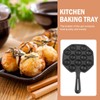 MUCKLILY Cast Iron Takoyaki Baking Pan 12-Cup Octopus Meatball Mold