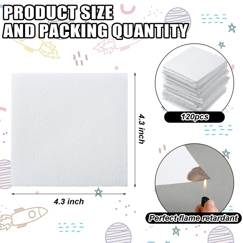 80 Pieces Recovery Wadding Aerospace Model Rocket Wadding Model Rocket