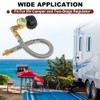 TEENGSE 2Pack RV Stainless Propane Hose with Gauge, 12inch Braided