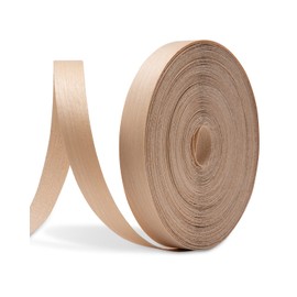 FAKILO Birch Edge Banding 3/4 inch x 50 ft Real Wood Veneer Plywood Edge Banding Iron-on Pre-glued Veneer Edging Tape for Cabinet Repairs Furniture Restoration