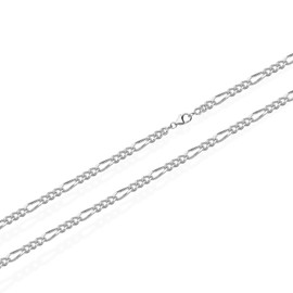 NKlaus Figaro Solid 5226 Curb Chain 1.50 mm Wide 925 Sterling Silver, Sterling Silver