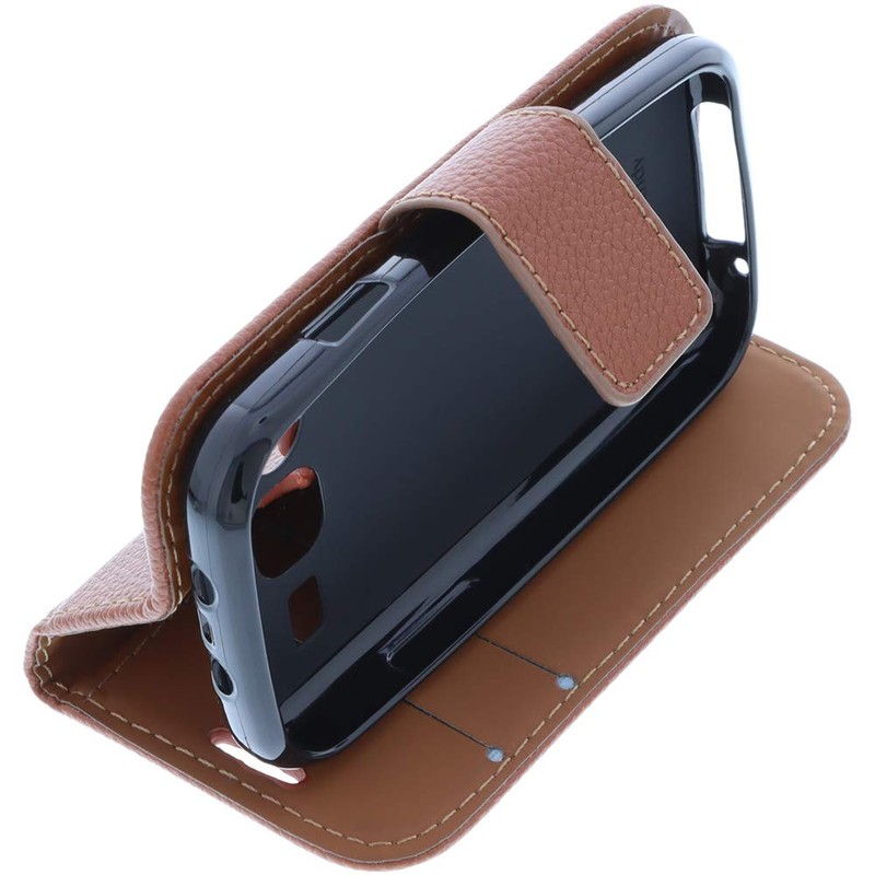 foto-kontor Case Compatible with Doro Primo 366 Book Style Brown