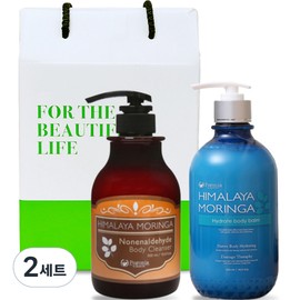 Pogonia Nonenaldehyde Body Cleanser 500ml + Himalayan Moringa Hydrate Body Balm 500ml set, 2 sets / 포고니아 노넨알데하이드 바디클렌져 500ml + 히말라야 모링가 하이드레이트 바디밤 500ml 세트, 2세트