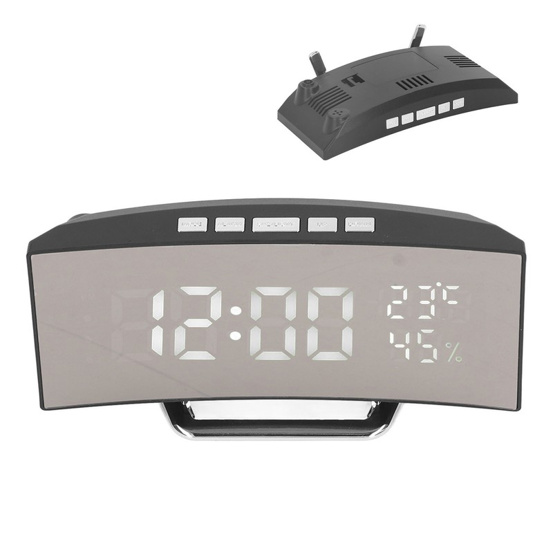 LED Digital Clock 3 Level Brightness Snooze USB Battery Powered