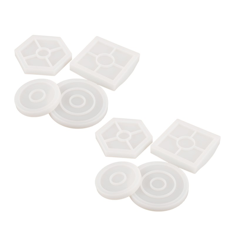 8 Pcs Silicone Coaster Molds Silicone Epoxy Resin Coaster Casting