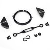 TIBEGOLD Anti Sag Gate Kit for Wooden Fence, Black Gate