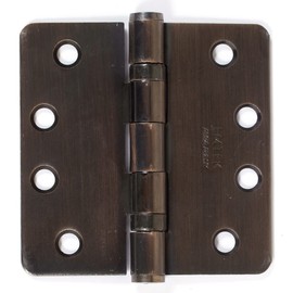 Emtek 94024 4" x 4" Ball Bearing 1/4" Radius Corners Mortise Hinge - Pair, Oil Rubbed Bronze