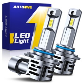 AUTOONE 9005 Bulbs, 700% Brighter 24000 Lumens 6500K HB3 Bulbs