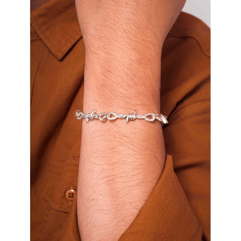 HAQUIL Gothic Punk Gothic Punk Barbed Wire Thorns Chain Bracelet,