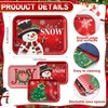3Pcs 13x10 Inch Christmas Serving Trays Set Xmas Platters Dishes