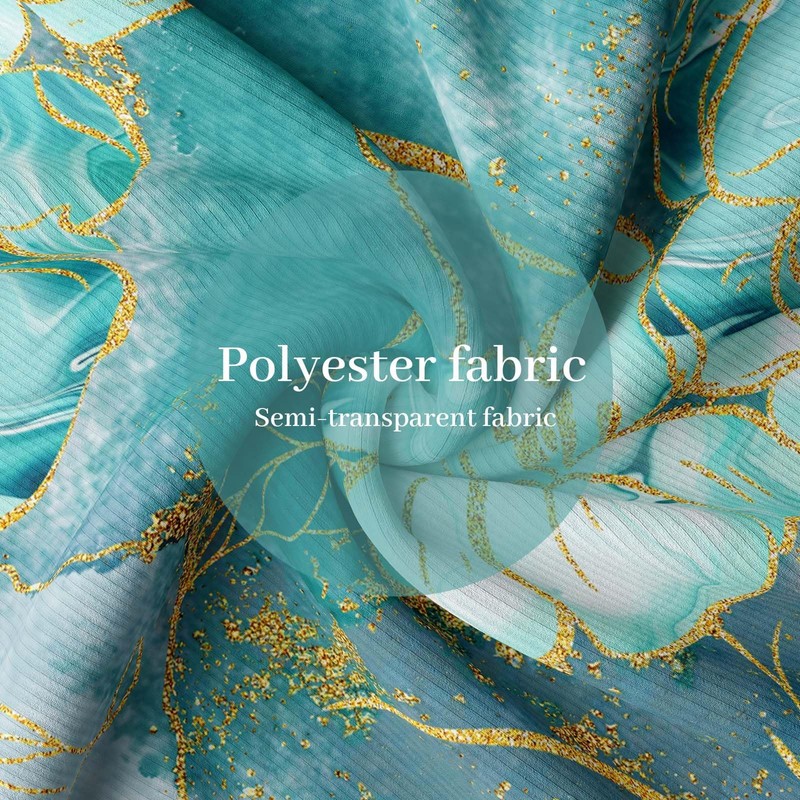 Bxpaitx Turquoise Shower Curtain Aqua Teal and Gold Abstract Floral