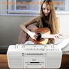 Cassette Player Boombox, Portable AM/FM Radio Stereo with Bluetooth, USB,