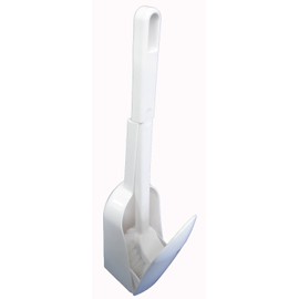 OHE Toilet Brush, White, Approx. Height 14.6 x Width 3.1 x Depth 3.7 inches (37 x 8 x 9.3 cm), Includes Lift Case, Flocked