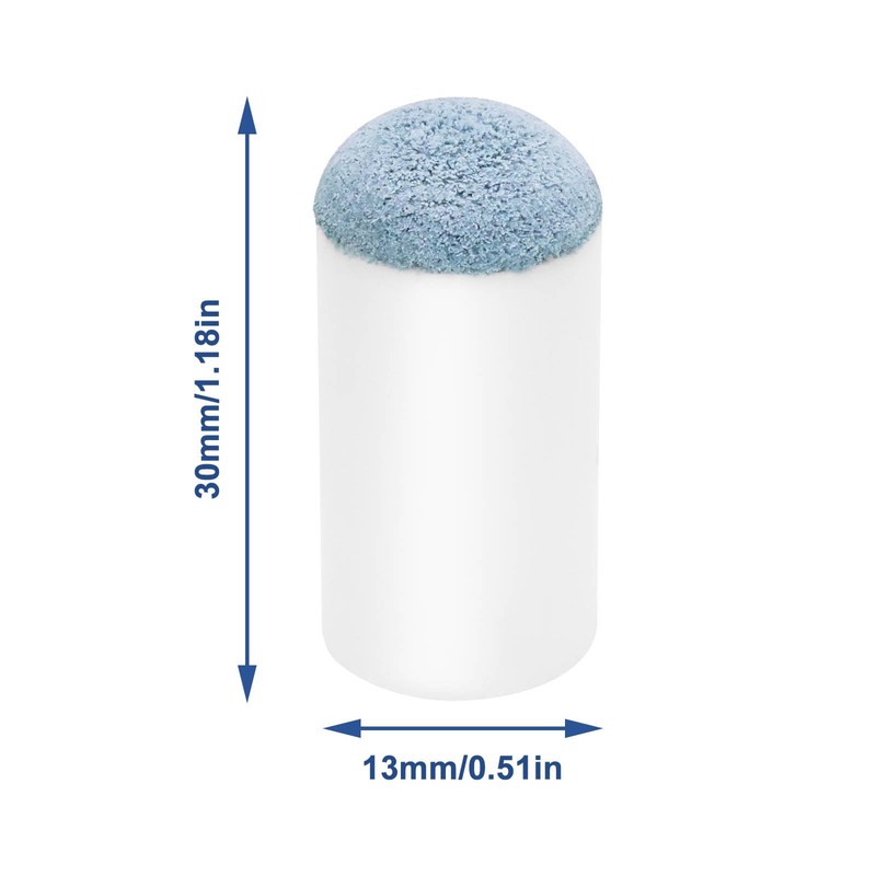 YINETTECH 40Pcs 13mm Replacement Head for Pool Cue Slip On