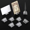 Elegaperma 50 Pcs Game Piece Stands,Plastic Game Clear Card Stands