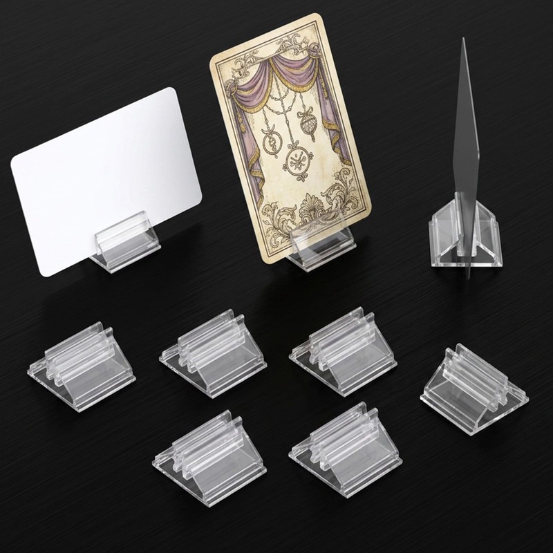 Elegaperma 50 Pcs Game Piece Stands,Plastic Game Clear Card Stands