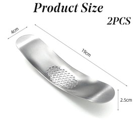 2 pcs Premium Stainless Steel Garlic Presser and Crusher, Ergonomic Heavy-Duty Garlic Mincer Tool, Easy Clean, Dishwasher Safe