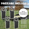 VONLX Stake Pocket D Rings 4Pcs 18000lbs Heavy Duty Removable