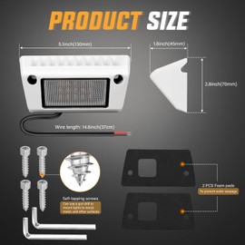 Nilight RV Exterior Light 2PCS 5 Inch Porch Lights Amber Beam 12V 24V LED Scene Cargo Lighting White Aluminum Housing for RVs Trailers Travel Campers 5th Wheels Motorhome SUV Truck