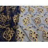 wowfabric4less123 Royal Blue Gold Multicolor Sequins embroidery Lace Fabric 50”