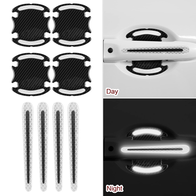 12 Pieces Reflective Car Stickers Set Rearview Mirror Reflective Warning