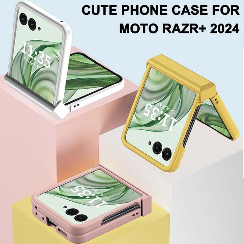NINKI Moto Razr Plus 2024 Case - Hinge Protector, Cute