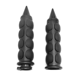 Aynaxcol 1" / 25mm Universal Motorcycle Hand Grips with Black Non-Slip Rubber Throttle Grip Replacement for Harley Dyna 1992 Replacement for Fatboy 2001-2006 (Black)