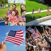 12Pcs American USA Flag on Sticks, 5.5x8 inch Hand Held