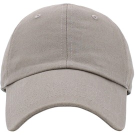 KB-LOW LGY Classic Cotton Dad Hat Adjustable Plain Cap. Polo Style Low Profile (Unstructured) (Classic) Light Gray Adjustable