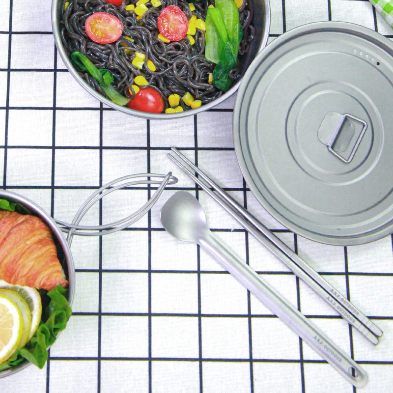 A.S.F. OUTDOOR Titanium Long Spoon