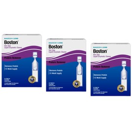 Bausch & Lomb Boston One Step Liquid Enzymatic Cleaner, Protein Remover 3.60 mL ( Pack of 3)