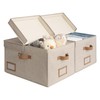StorageWorks Large Clothes Storage Bins, Fabric Boxes with Divider Board,