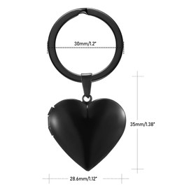 PHOCKSIN Black Heart Keyring Lockets for Women Cute Keyrings for Girls Nice Gifts for Christmas Mothers Day