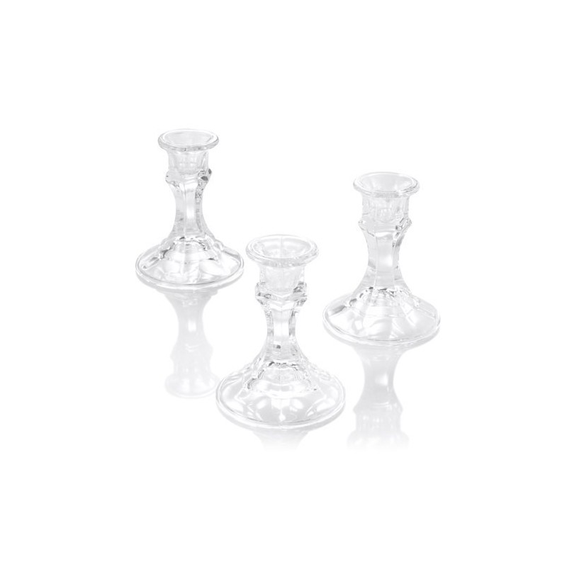 Eastland Clear Taper Candle Holder 4" Set of 12