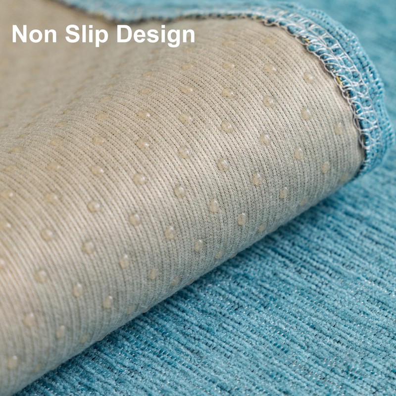 Aucrovee Chenille Boho Jacquard Couch Cover, Washable Sectional Sofa Covers