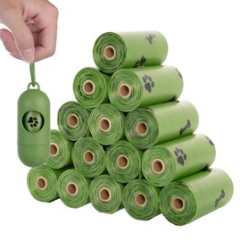 ASAB Dog Poop Bags with Dispenser 270 Bags 18 Refill Rolls Doggy Poop Bag Leakproof Lavender Scented Easy to Carry Dog Strong Waste Bags with Leash Clip 5lbs Load Capacity Poo Bag for Puppies Cat