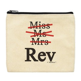 ThisWear Reverend Ordination Gifts For Women Miss Mrs Ms Rev Reverend 2-Pack Cosmetic Accessory Bags